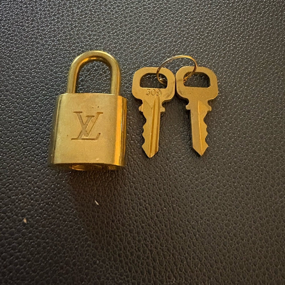 Louis Vuitton Gold Padlock with Keys